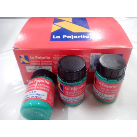 PINTURA PAJARITA 35 ML VERDE MANIGUA C/6U L-18 111922