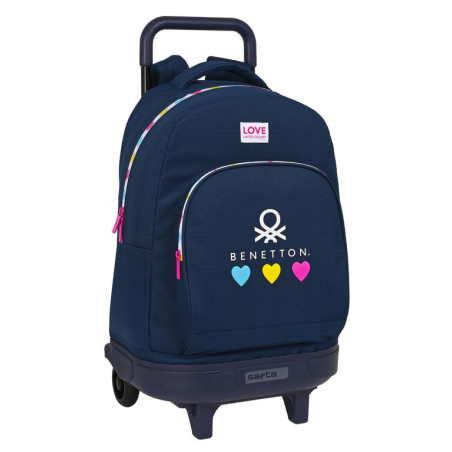MOCHILA GDE. C/RUEDAS COMPACT EXTRAIBLE BENETTON "LOVE" SAFTA23 ENERO 612350918