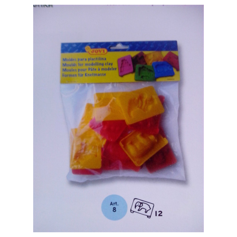 JUEGO JOVI PLASTILINA MOLDES 12/U REF 8
