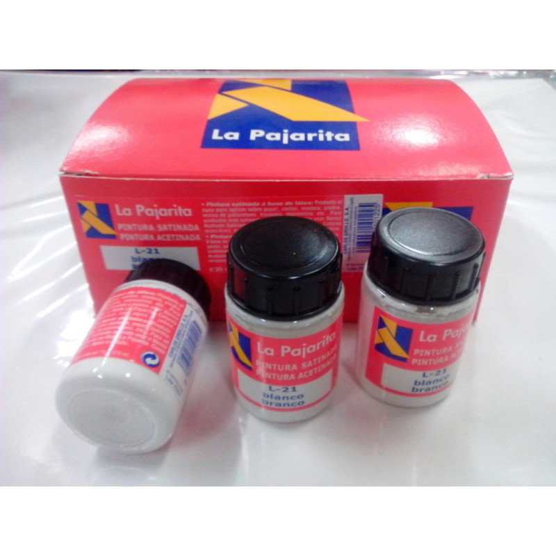 PINTURA PAJARITA 35 ML BLANCO C/6U L-21 110122