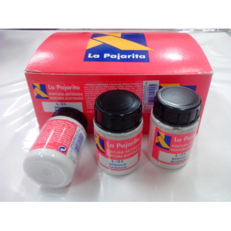 PINTURA PAJARITA 35 ML BLANCO C/6U L-21 110122