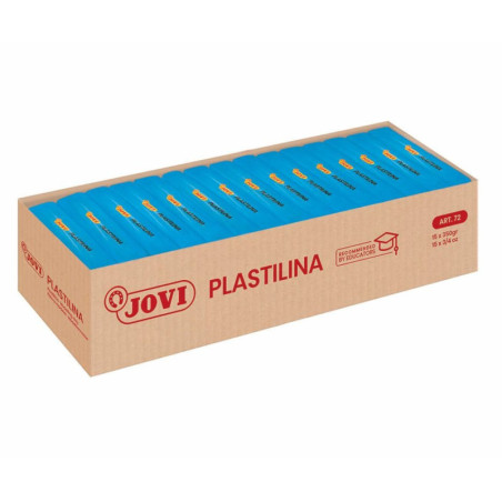 PLASTILINA JOVI 72/12 GRANDE AZUL CLARO UNIDAD