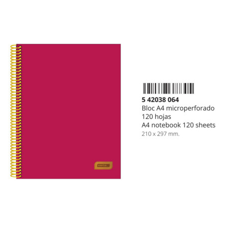 BLOC A4 MICRO120 H SAFTA CEREZA SAFTA23 ENERO 542038064