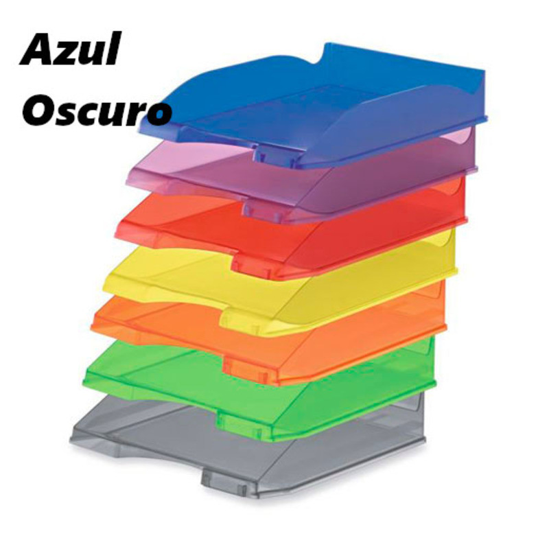 BANDEJA APILABLE FAIBO PLASTICO TRANSLUCIDO AZUL OSCURO 93TR-62