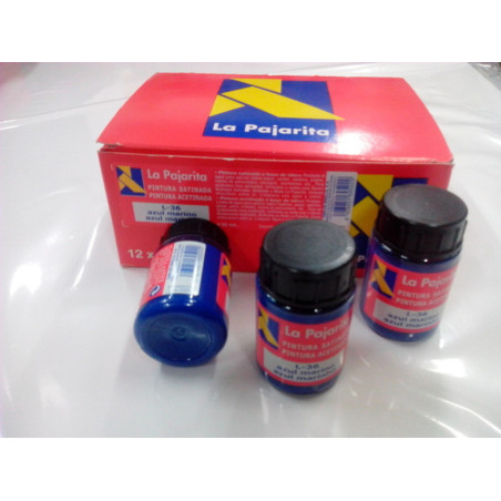 PINTURA PAJARITA 35 ML AZUL MARINO C/6U L-36 169522