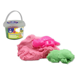 ARENA MAGICA BLANDA PARA JUGAR BISMARK BOTE 180G C/MOLDE COLORES SURTIDOS POESSA 328093 (12)