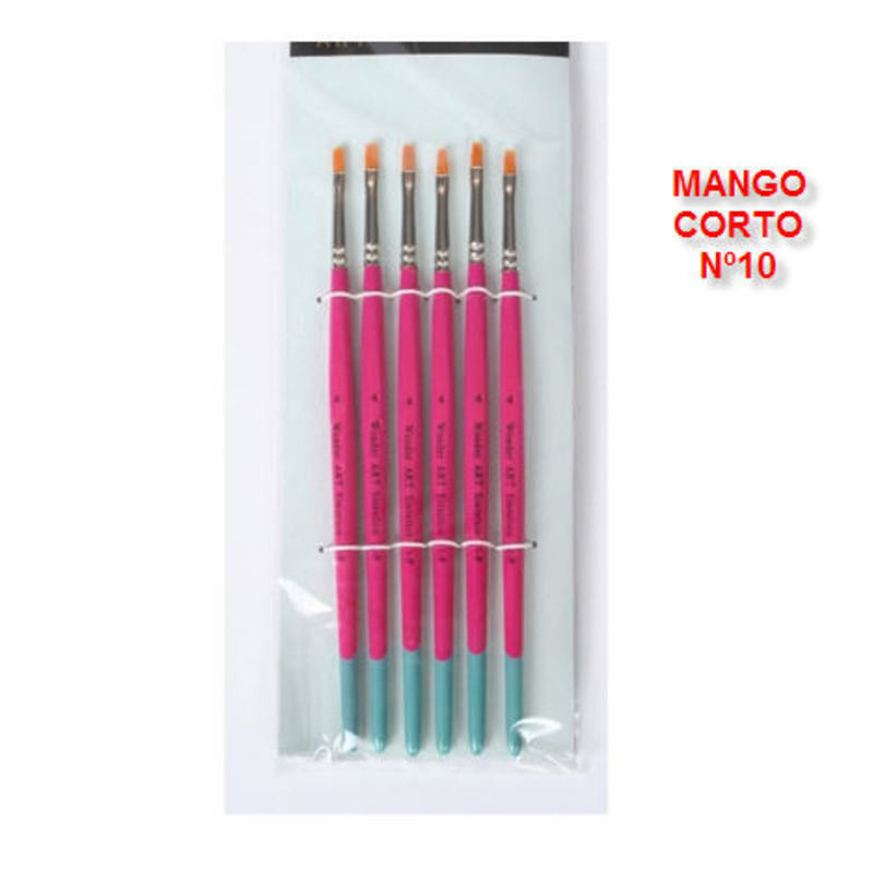 PINCEL PRYSE 61100 Nº 10 MANGO CUADRADO CORTO SINTETICO PLANO 1P