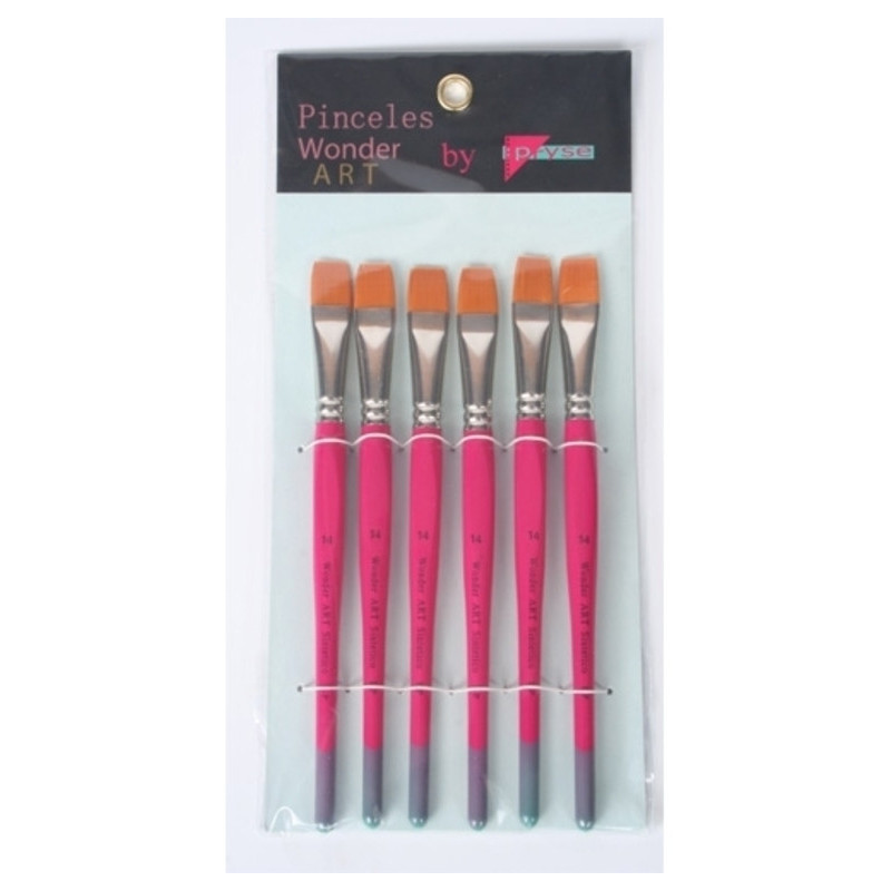 PINCEL PRYSE 61100 Nº 14 MANGO CUADRADO CORTO SINTETICO PLANO 1P