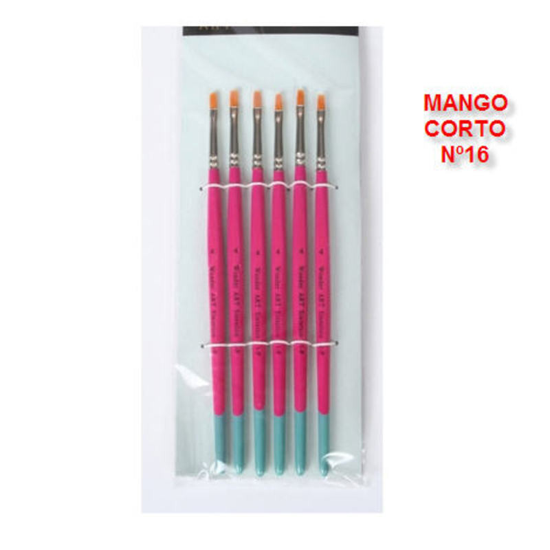 PINCEL PRYSE 61100 Nº 16 MANGO CUADRADO CORTO SINTETICO PLANO 1P