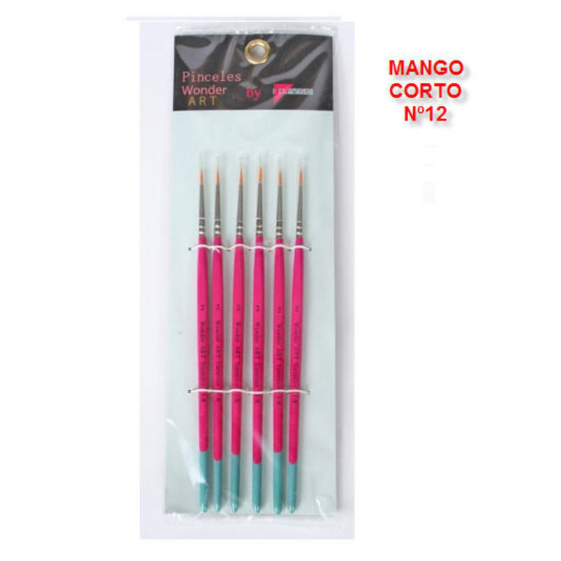 PINCEL PRYSE 61110 Nº 12 MANGO CUADRADO CORTO SINTETICO REDONDO 1R