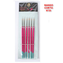 PINCEL PRYSE 61110 Nº 20 MANGO CUADRADO CORTO SINTETICO REDONDO 1R