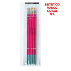 PINCEL PRYSE 61120 Nº 4 MANGO LARGO SINTETICO PLANO 2P