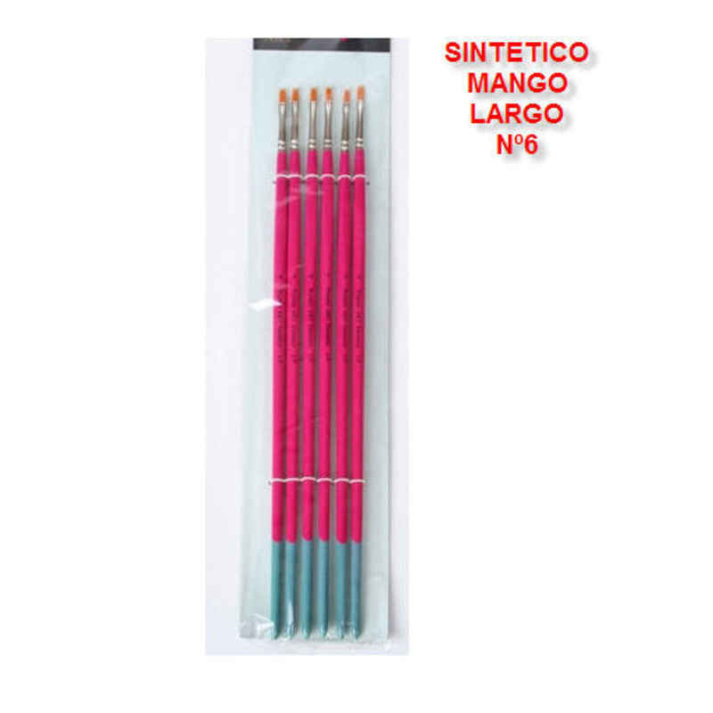 PINCEL PRYSE 61120 Nº 6 MANGO LARGO SINTETICO PLANO 2P