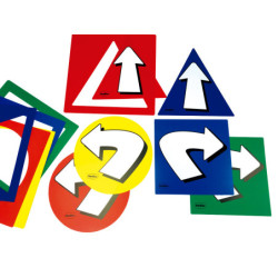 FLECHAS Y FORMAS 6u. PLASTICO 3 FORMAS Y COLORES HENBEA 840