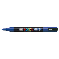 MARCADOR UNI-BALL POSCA PC-3M PUNTA REDONDA 0,9-1,3MM AZUL -33-