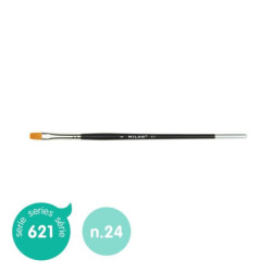 PINCEL MILAN 621 Nº 24 PREMIUM SINTETICO PLANO MANGO CORTO BLISTER 3U 462124