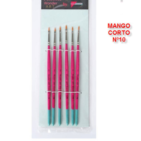 PINCEL PRYSE 61020 Nº 10 MANGO CUADRADO CORTO SINT. LENGUA GATO 6102010