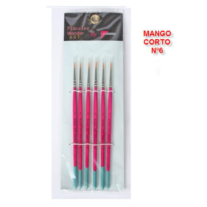 PINCEL PRYSE 61110 Nº  6 MANGO CUADRADO CORTO SINTETICO REDONDO 1R
