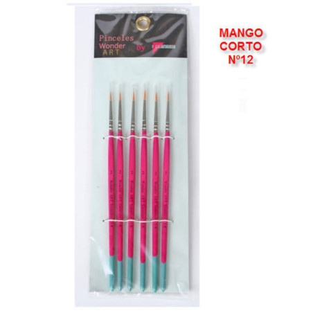 PINCEL PRYSE 61110 Nº 12 MANGO CUADRADO CORTO SINTETICO REDONDO 1R