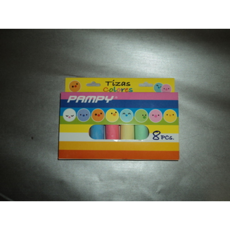 TIZA PAMPY COLORES GRUESA PARA SUELO POESSA 319905 C/8U