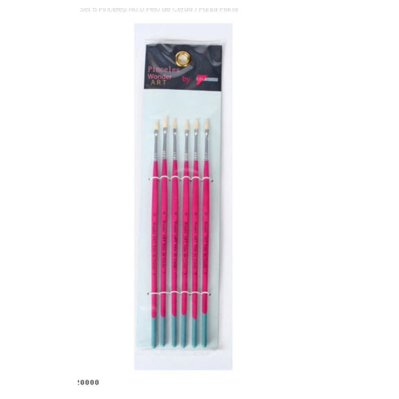 PINCEL PRYSE 61200 Nº  0 MANGO CUADRADO PELO CERDA PLANO P