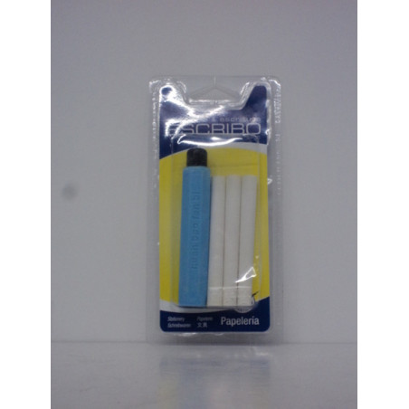 PORTATIZAS PLASTICO ESCRIBO + 4 TIZAS 55056