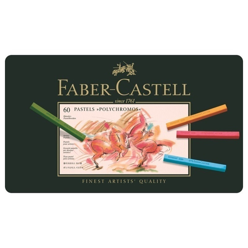 TIZA FABER-CASTELL PITT 60 COLORES CAJA METAL 128560