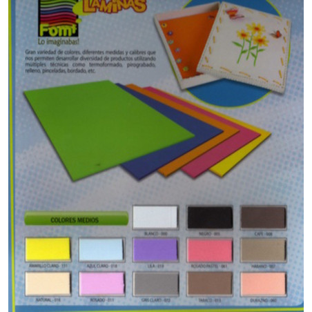 LAMINA EVA 2MM 50*65 AZUL CLARO PTE 10U 5030003 ^