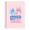 LIBRETA CUARTO 80 H. TAPAS DURAS STITCH "OHANA" SAFTA26 512613065 22X15,5 UNIDAD
