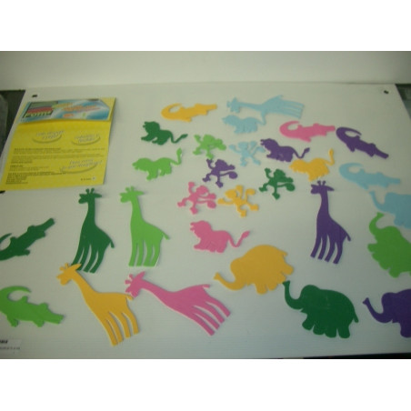 FIGURAS EVA 2MM ADHESIVAS ANIMALES SELVA F1104-099 ^