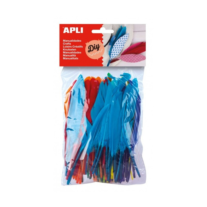 PLUMAS APLI COLORES INDIO BOLSA 100U 13060