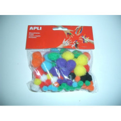 POMPON APLI FIELTRO BOLA TAMAÑOS SURTIDOS B/78U