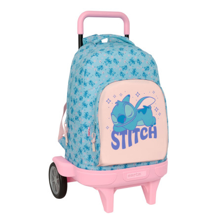 MOCHILA GDE. C/RUEDAS COMPACT EVOL. EXT. STITCH "OHANA" SAFTA26 612613218 45X33 UNIDAD