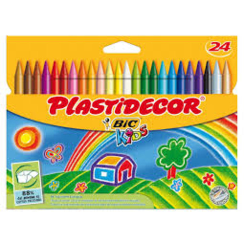 CERAS PLASTIDECOR 24 COLORES BIC 9203011