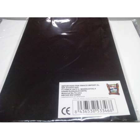 LAMINA EVA 2MM 40*60 LISO NEGRO Nº 28 PTE 5U