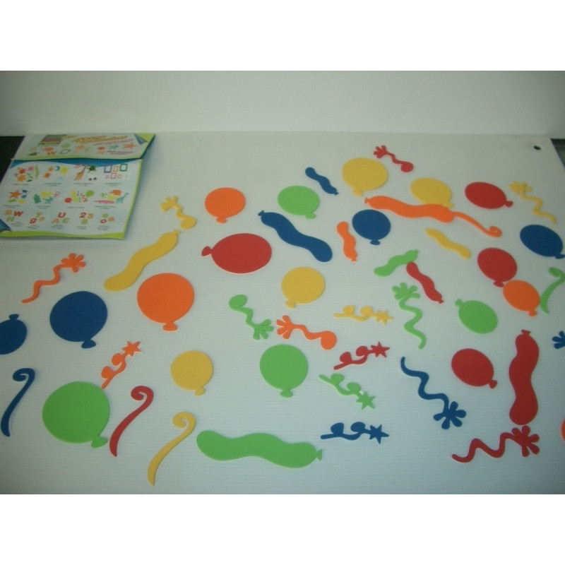 FIGURAS EVA 2MM ADHESIVAS GLOBOS F1101-099 ^