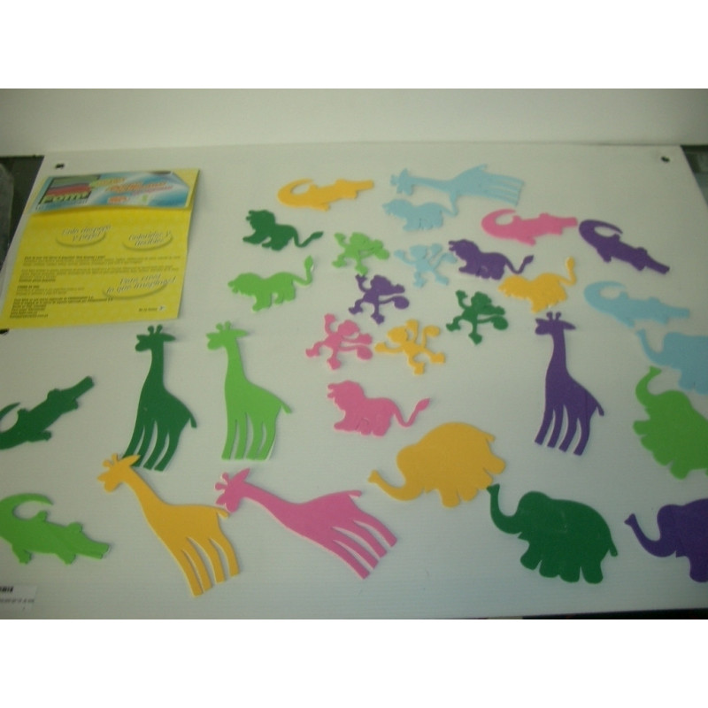 FIGURAS EVA 2MM ADHESIVAS ANIMALES SELVA F1104-099 ^