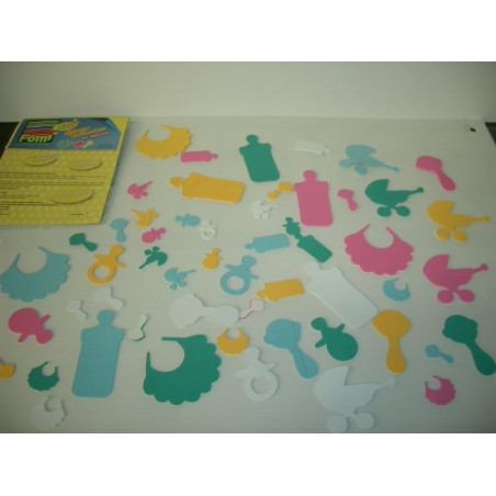 FIGURAS EVA 2MM ADHESIVAS BABY SHOWER F1105-099 ^