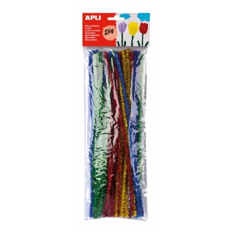 VARILLA LIMPIAPIPAS METALIZADO SURTIDO 30CM APLI B/ 50U 13066