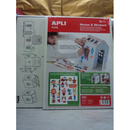 JUEGO APLI KIDS CASA 3D MONTABLE + STICKERS 13829 ^