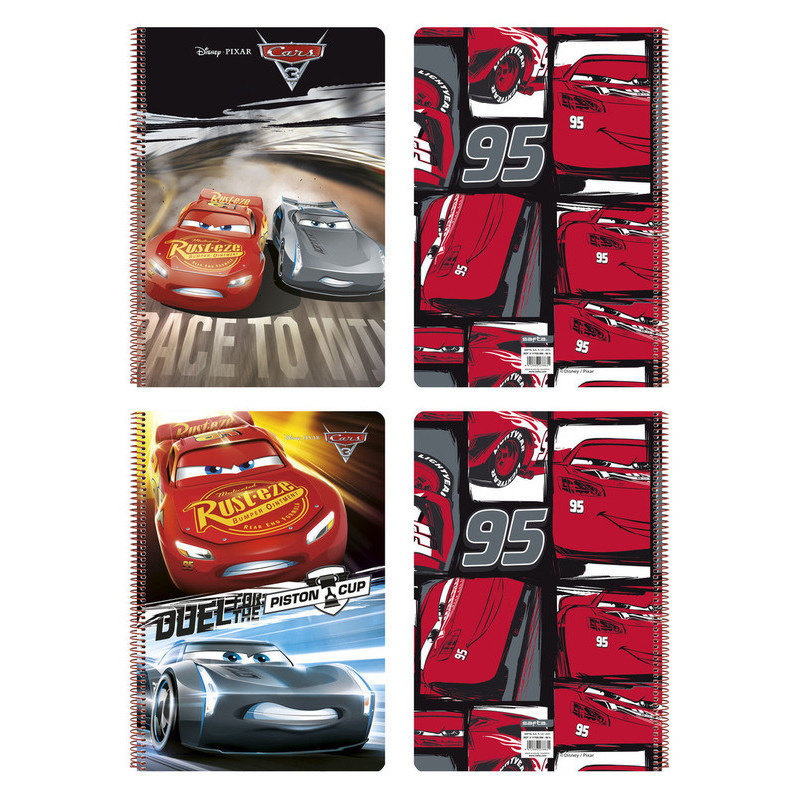 LIBRETA FOLIO 80 H. TAPAS DURAS CARS 3 SAFTA23 ENERO 511709066