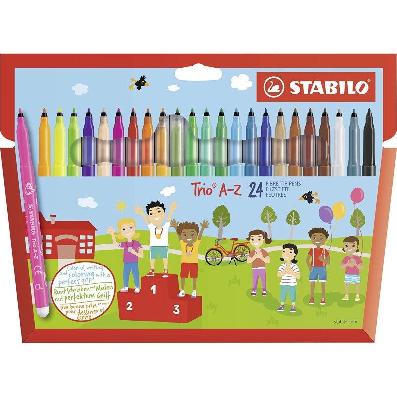MARCD.ES COLORES CJ.24u. STABILO TRIO AZ