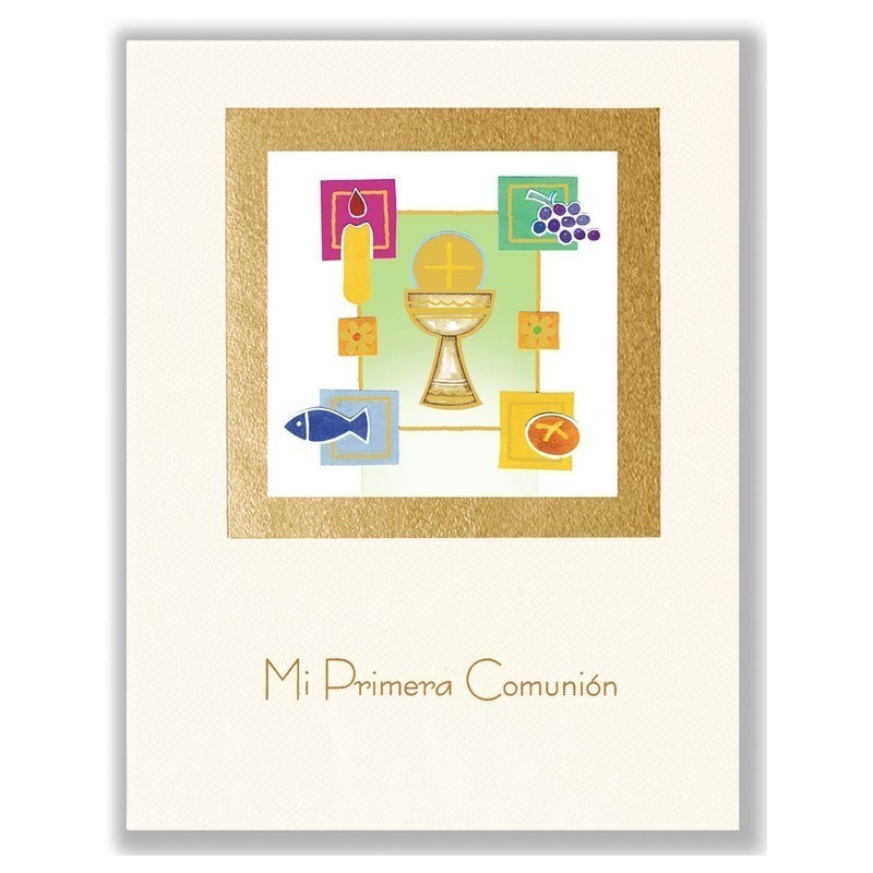 LIBRO COMUNION EDICROMO ELEGANCE CALIZ PANES Y PECES 21512