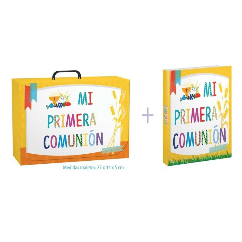 LIBRO COMUNION ARGU IMITACION C/MALETIN UNISEX ESPIGA 38908