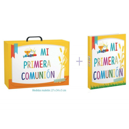 LIBRO COMUNION ARGU IMITACION C/MALETIN UNISEX ESPIGA 38908