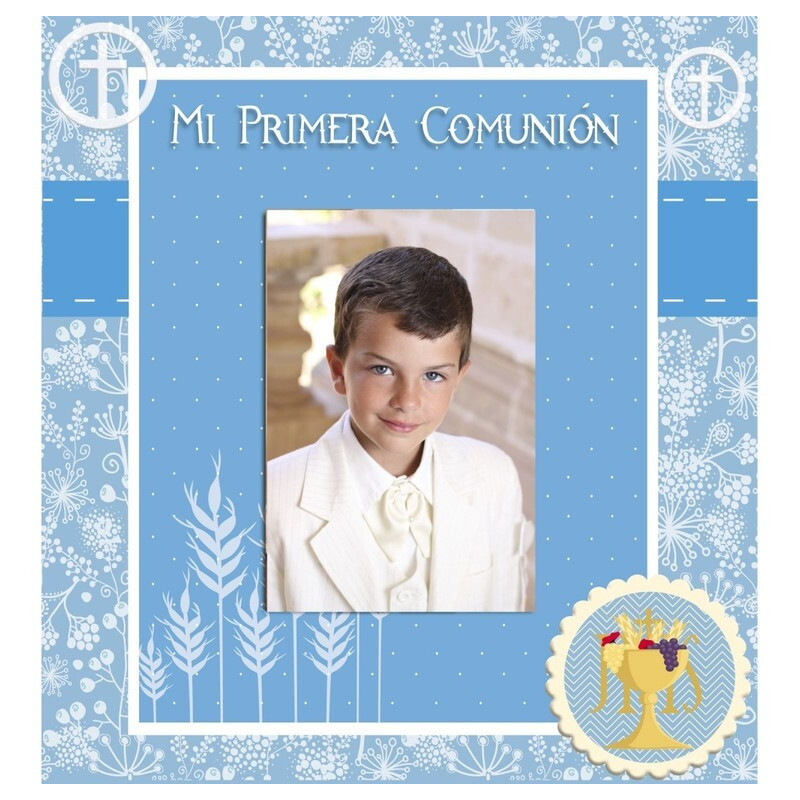 LIBRO COMUNION ARGU IMITACION FOTO NIÑO AZUL 39959