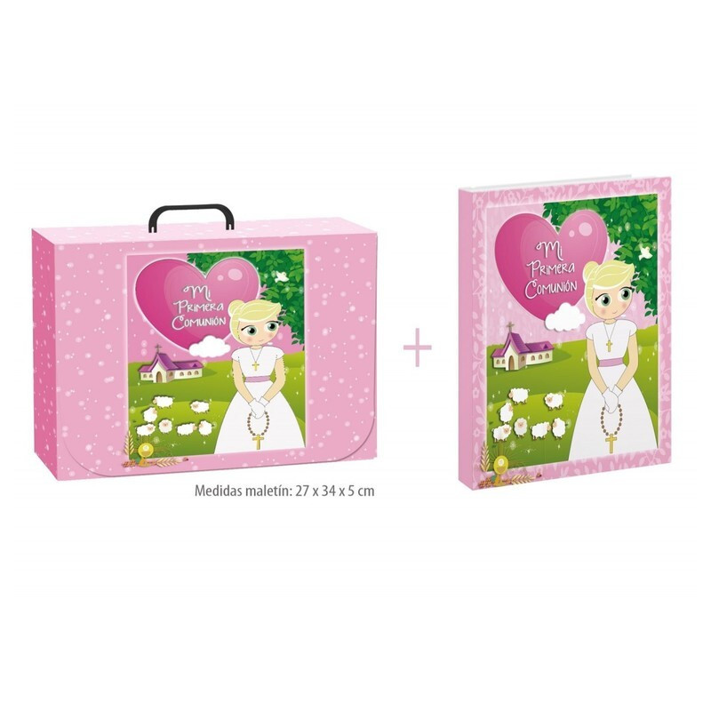 LIBRO COMUNION ARGU IMITACION C/MALETIN NIÑA OVEJAS 39974