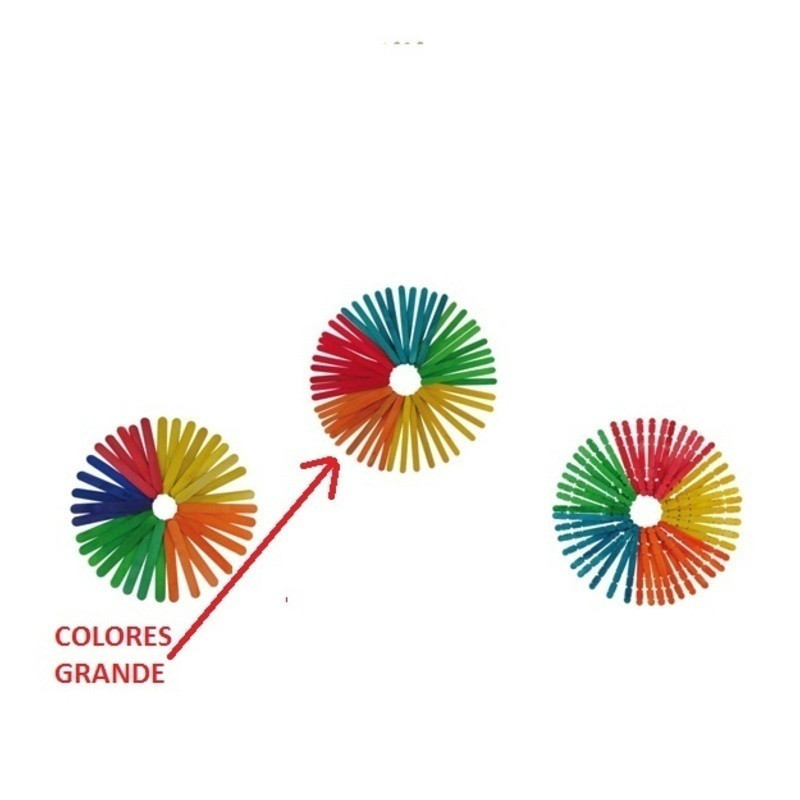 PALILLOS POLO GRANDE COLORES BOLSA 40 APLI 13269
