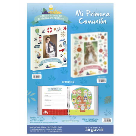 LIBRO COMUNION ARGU IMITACION COLLAGE FOTO NIÑO 41556