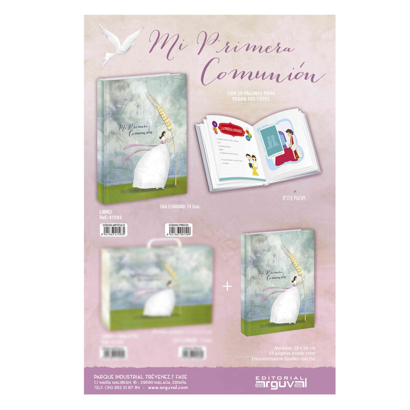 LIBRO COMUNION ARGU IMITACION ESPIGA NIÑA 41593